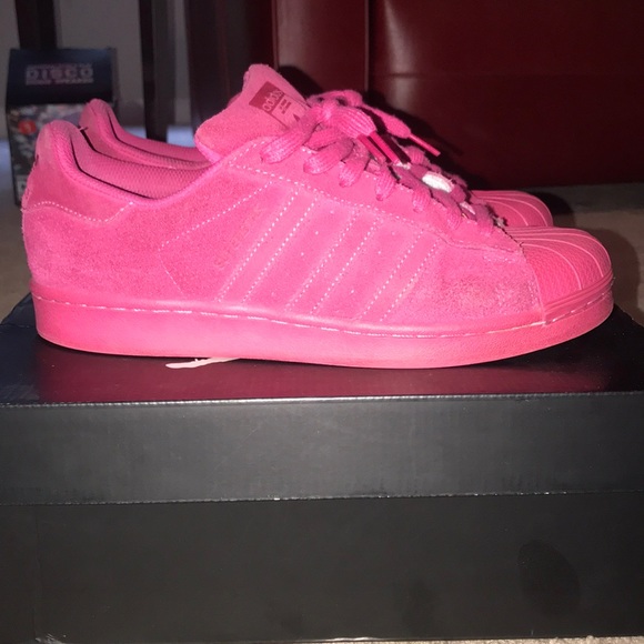 Pink Shell toed Adidas - Picture 2 of 4